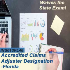 Florida: 40 hr 6-20 -All Lines Accredited Claims Adjuster Designation Online Course (INS013FL40b) HTIS