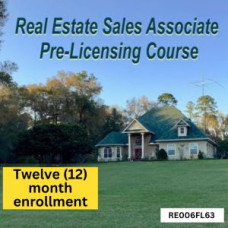  Real Estate Sales Associate Pre-Licensing Course (RE006FL63) - Twelve (12) month access